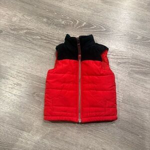 Carters Toddler Red and Black Winter Puffer Vest Size 12 Months